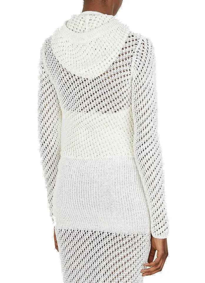 1017 ALYX 9SM Crochet Knit Drawstring Hooded Cardigan
