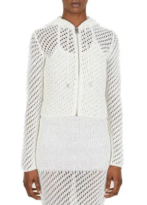 1017 ALYX 9SM Crochet Knit Drawstring Hooded Cardigan