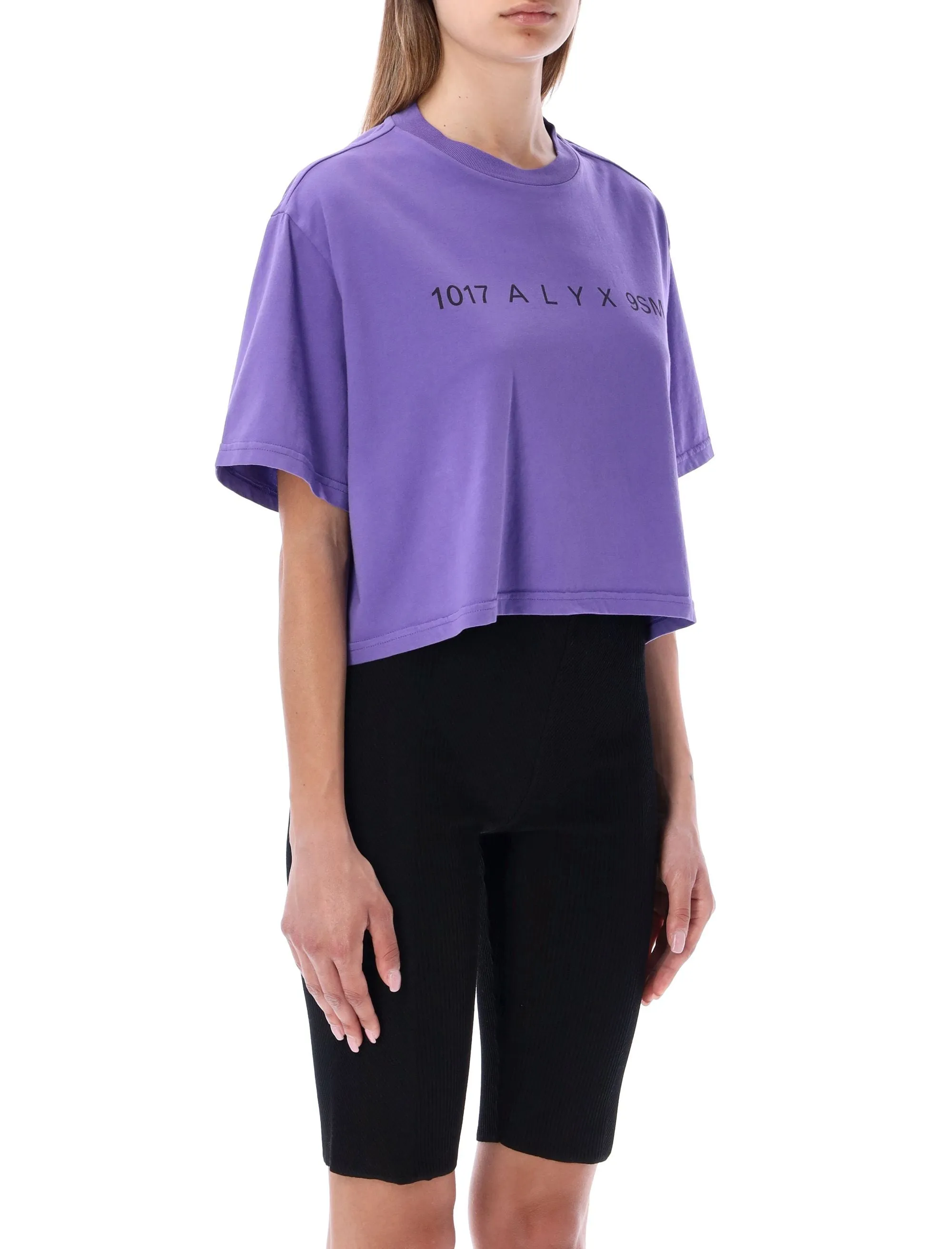 1017 ALYX 9SM Logo Printed Crewneck Cropped T-Shirt