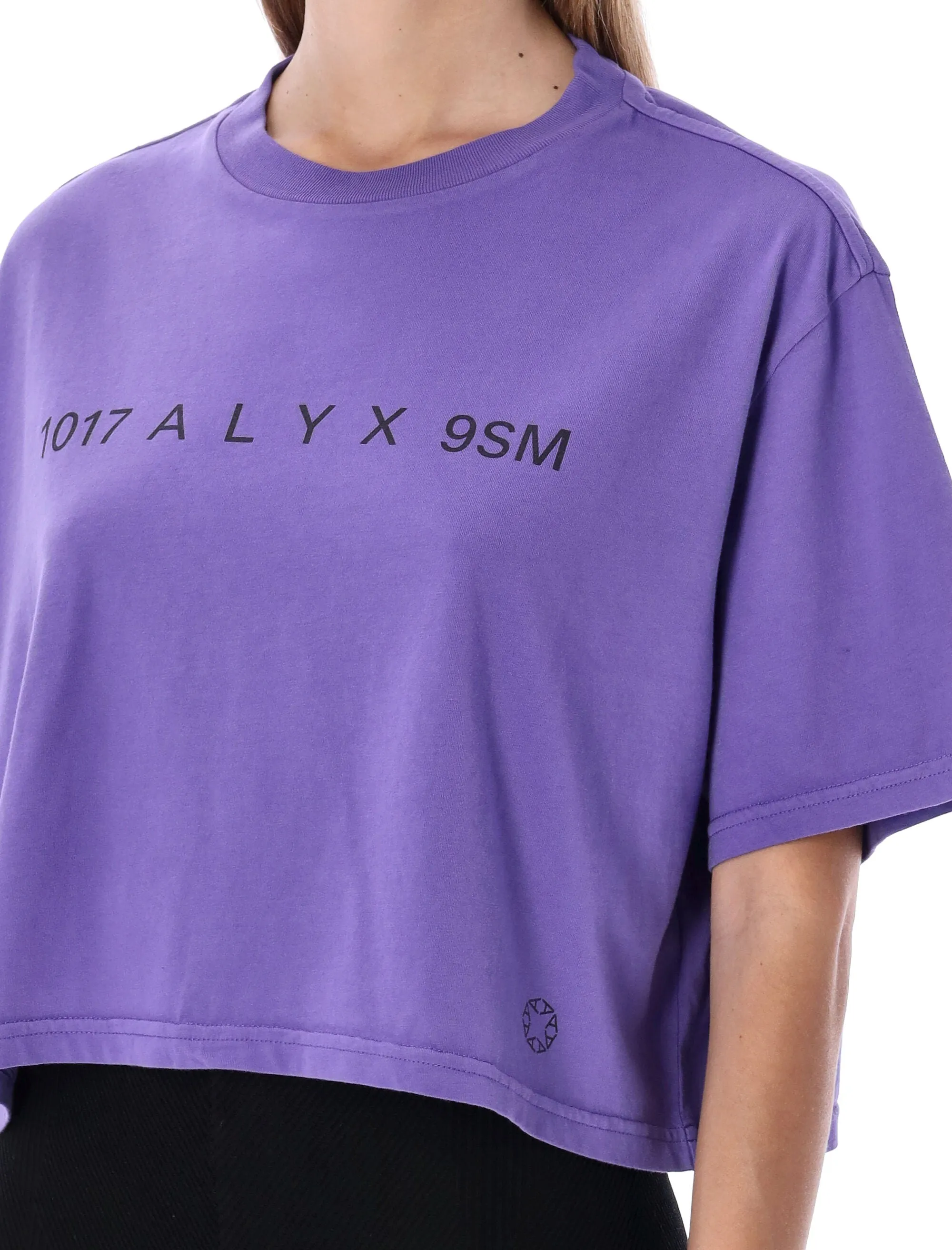 1017 ALYX 9SM Logo Printed Crewneck Cropped T-Shirt