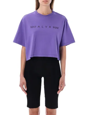 1017 ALYX 9SM Logo Printed Crewneck Cropped T-Shirt