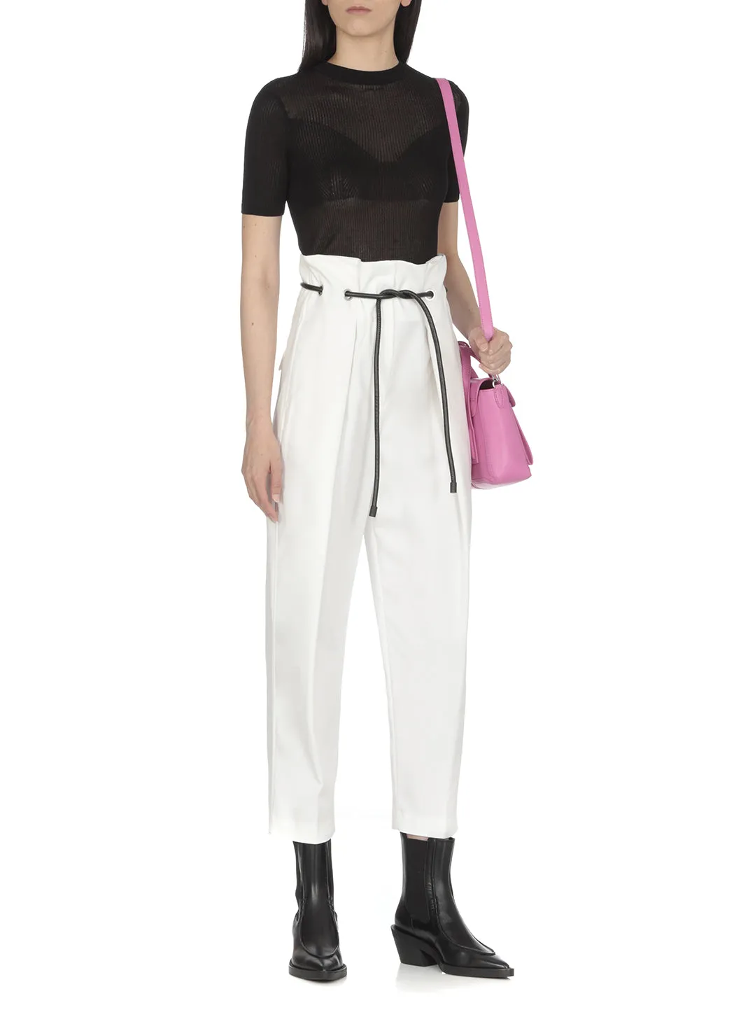 3.1 Phillip Lim Crewneck Short-Sleeveless Knitted Top