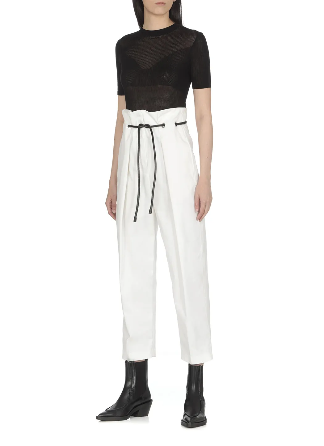 3.1 Phillip Lim Crewneck Short-Sleeveless Knitted Top