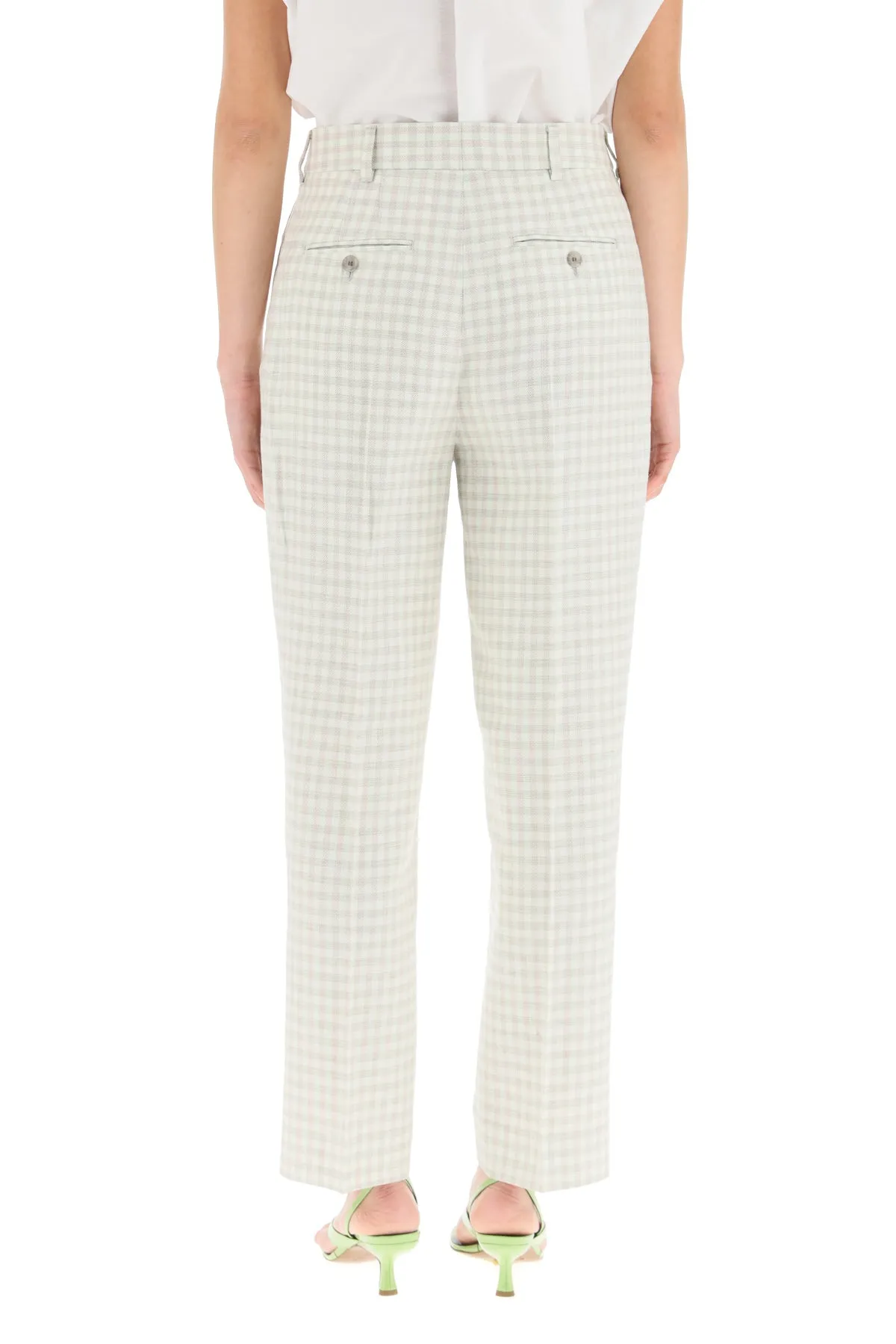 Acne Studios All-Over Gingham Pattern Tailored Trousers