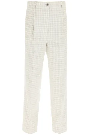 Acne Studios All-Over Gingham Pattern Tailored Trousers
