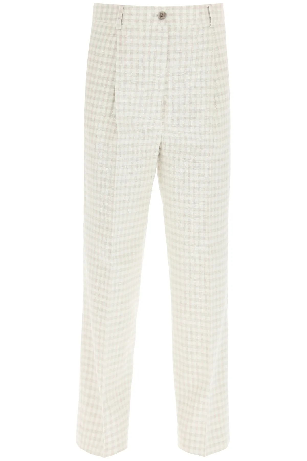 Acne Studios All-Over Gingham Pattern Tailored Trousers