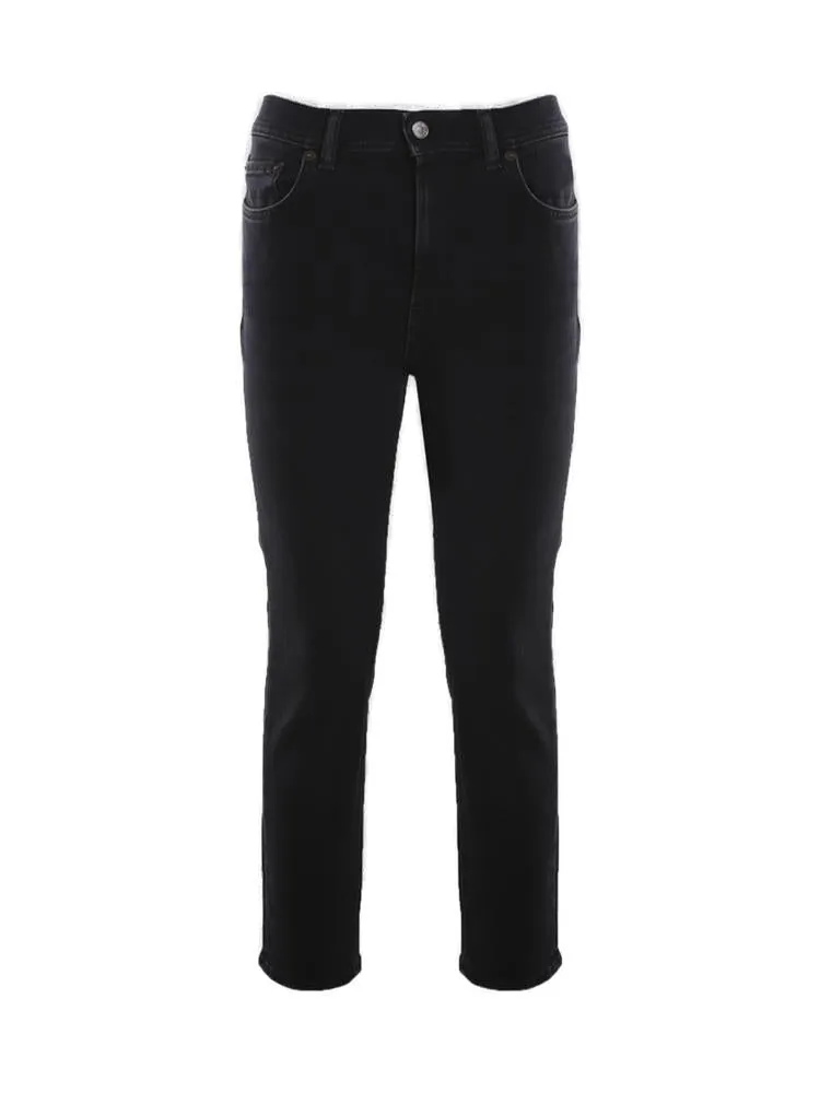 Acne Studios Button Detailed Straight Leg Jeans