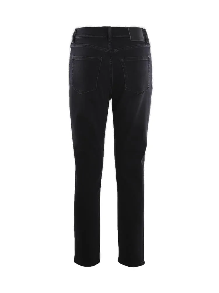 Acne Studios Button Detailed Straight Leg Jeans