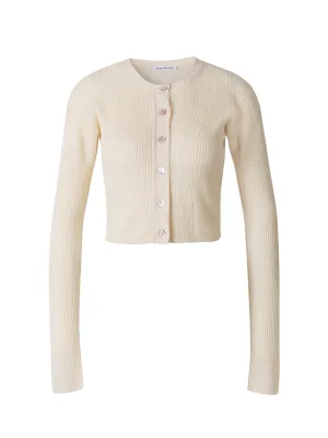 Acne Studios Distressed Ribbed Knit Cardigan