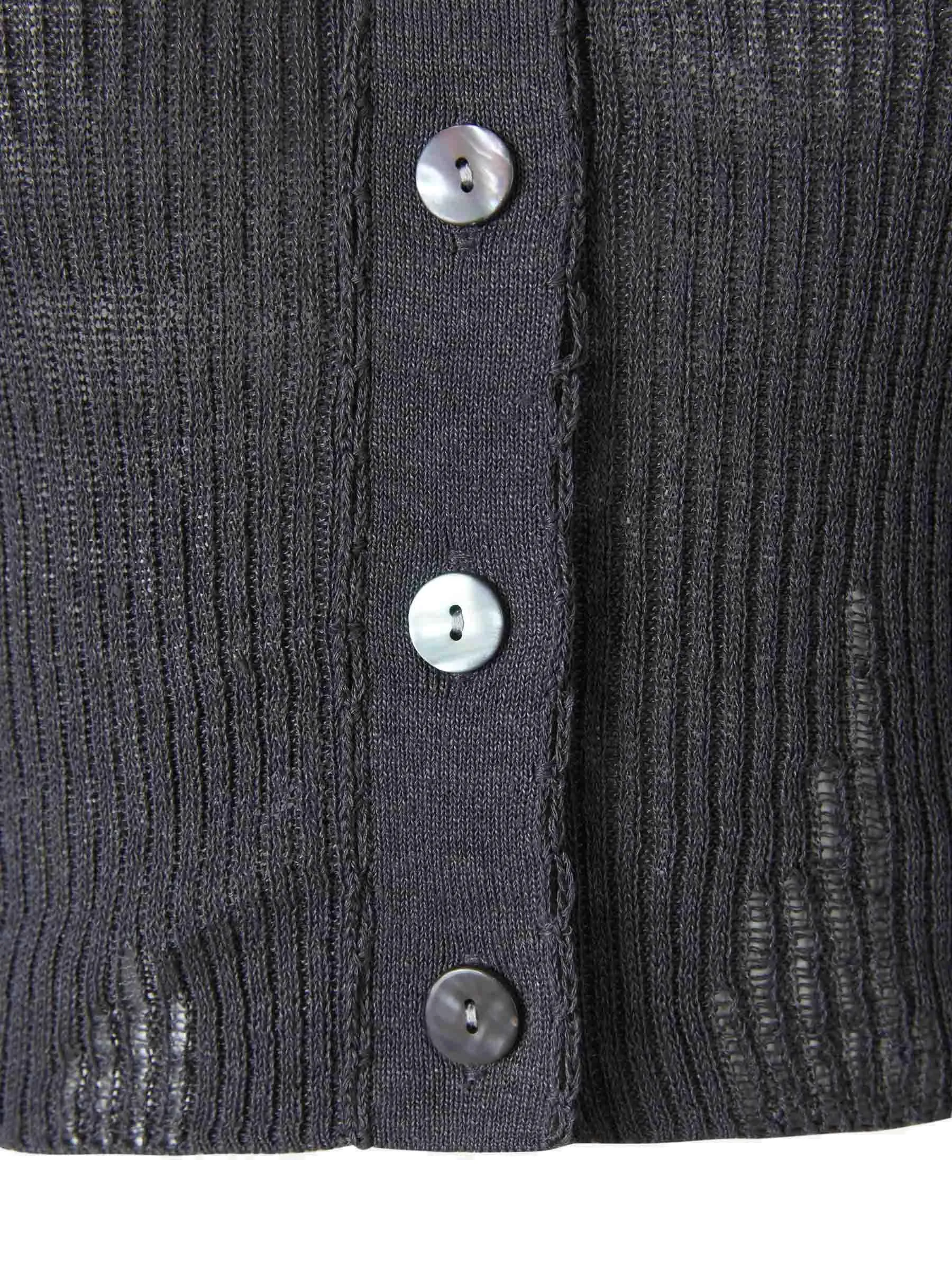 Acne Studios Distressed Ribbed Knit Cardigan