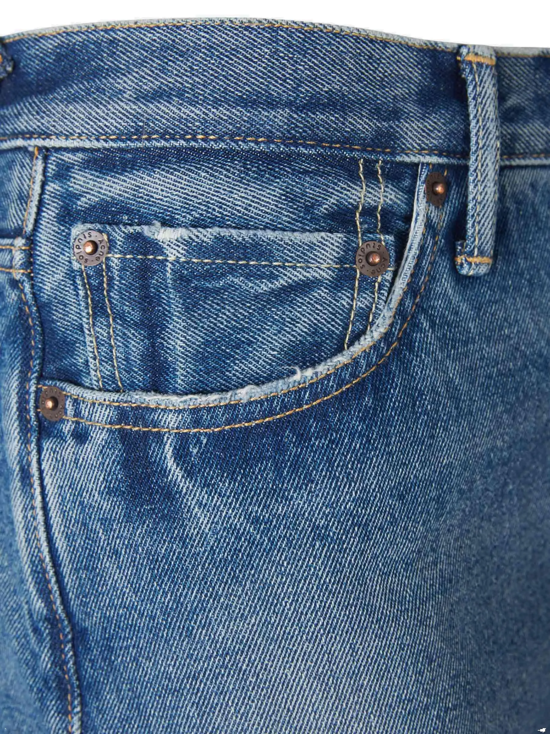 Acne Studios Distressed Straight Leg Jeans