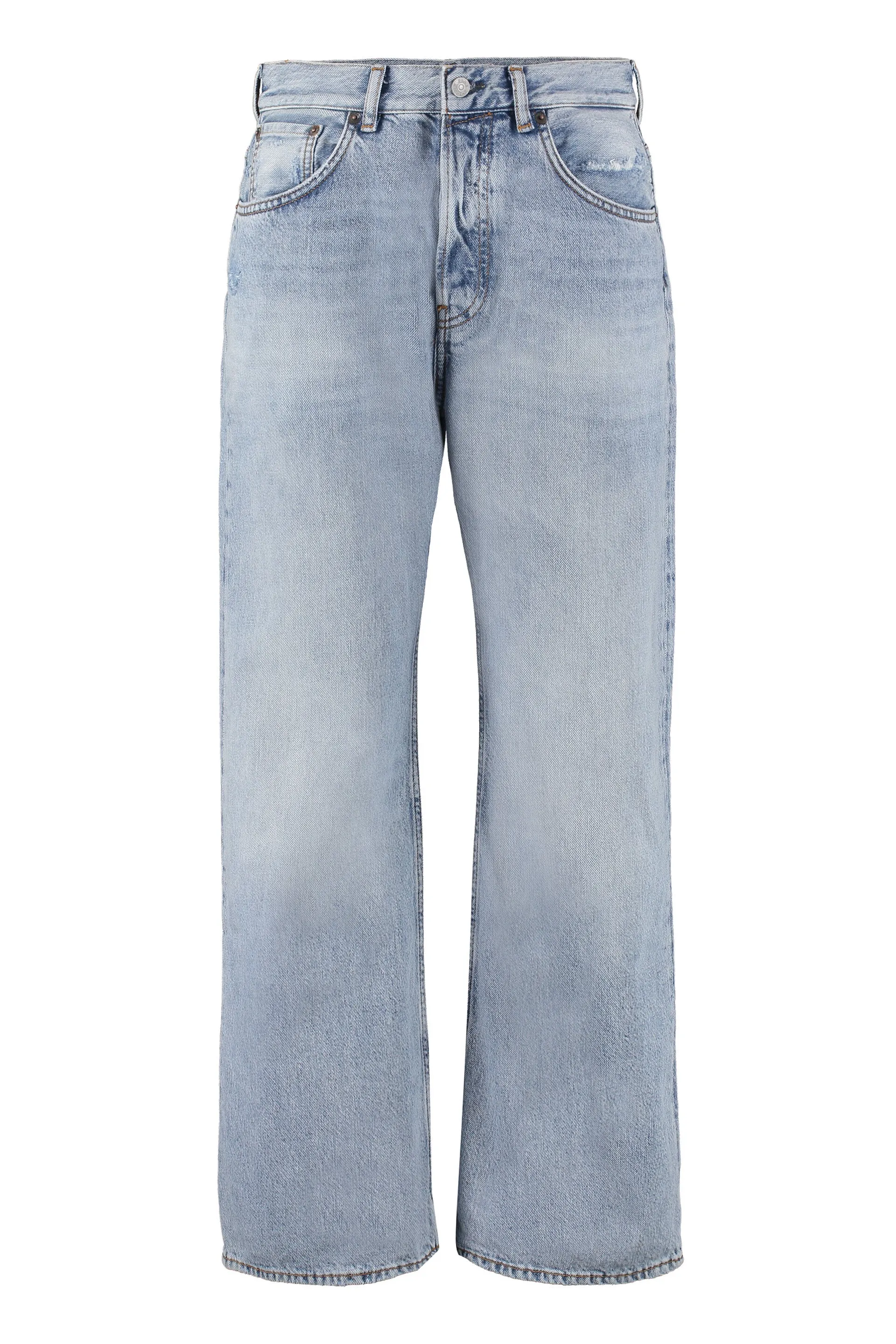 Acne Studios Distressed Straight Leg Jeans