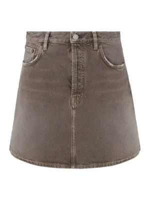 Acne Studios Frayed Edge Denim Mini Skirt