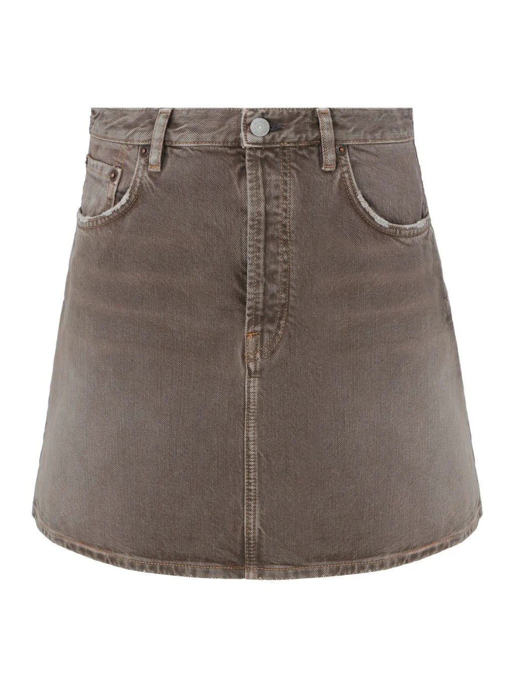 Acne Studios Frayed Edge Denim Mini Skirt