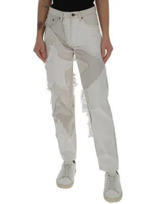 Acne Studios High Waist Star Patchwork Jeans