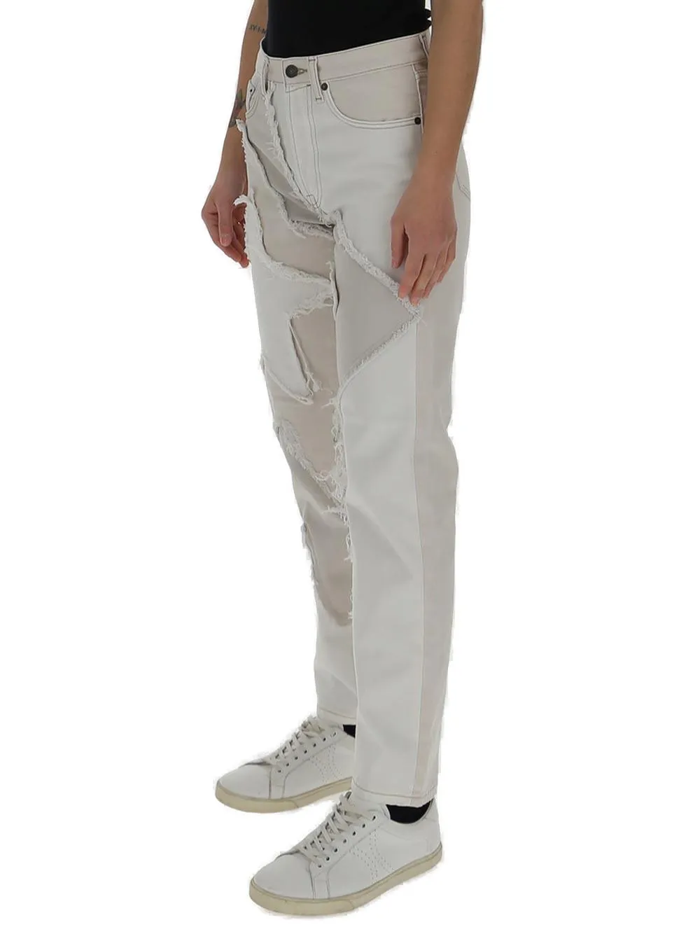 Acne Studios High Waist Star Patchwork Jeans