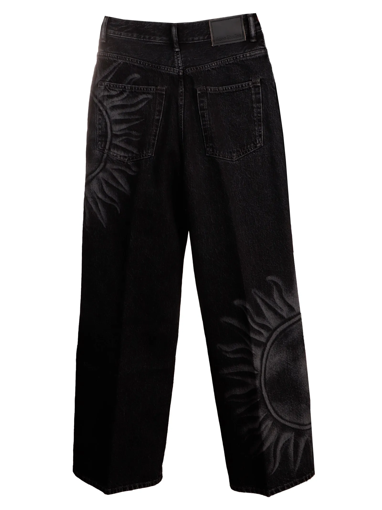 Acne Studios Logo Patch Straight Leg Jeans