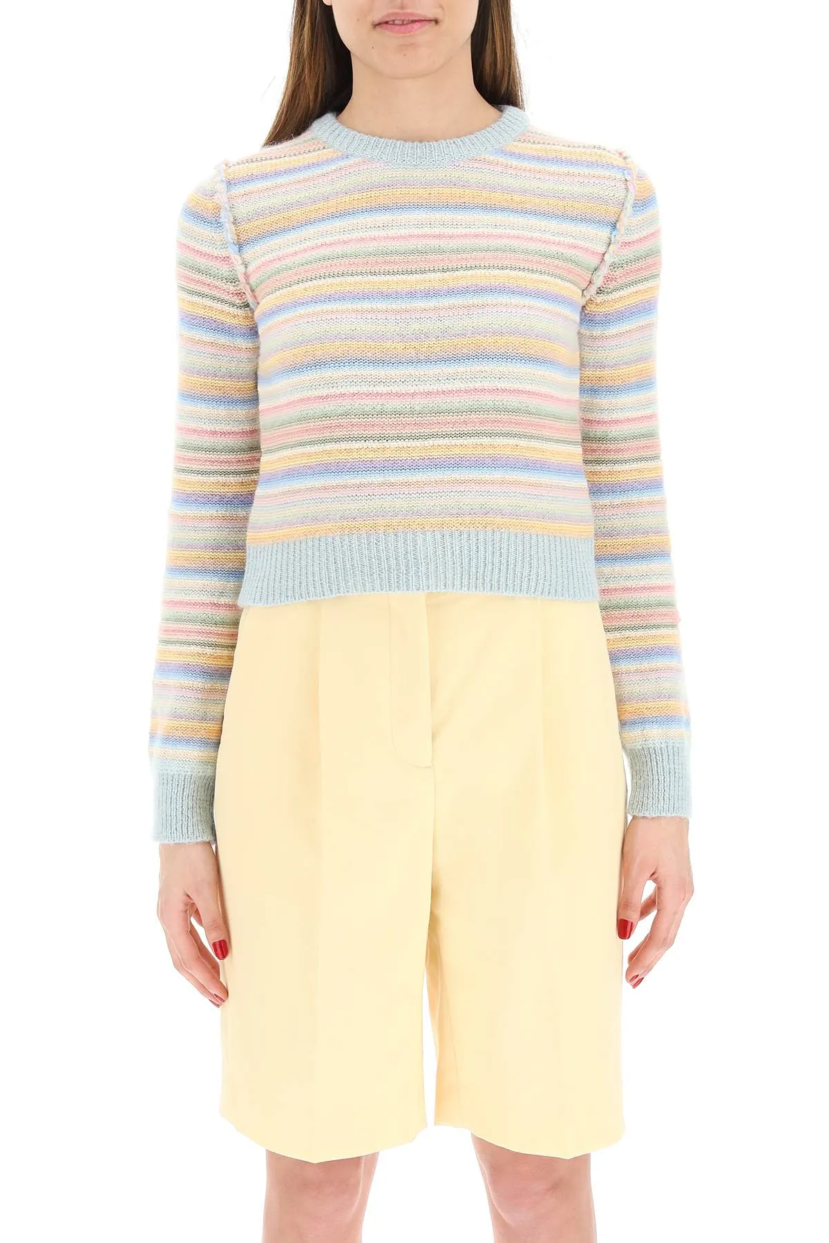 Acne Studios Striped Crewneck Knit Jumper