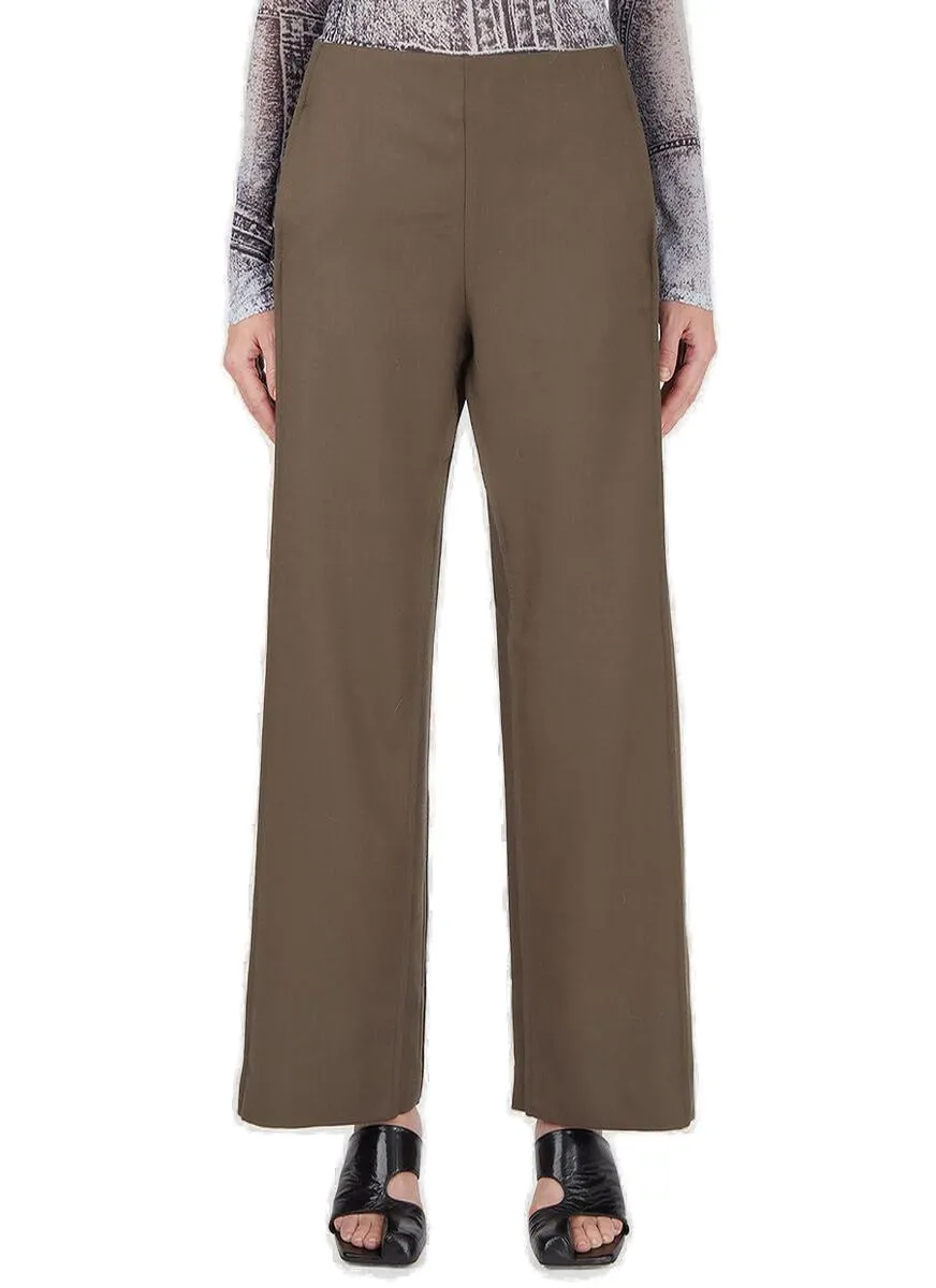 Acne Studios Zip Detailed Wide Leg Trousers
