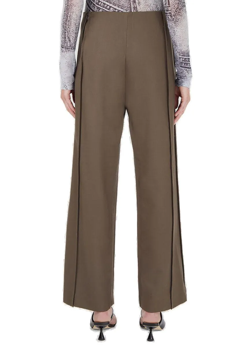Acne Studios Zip Detailed Wide Leg Trousers