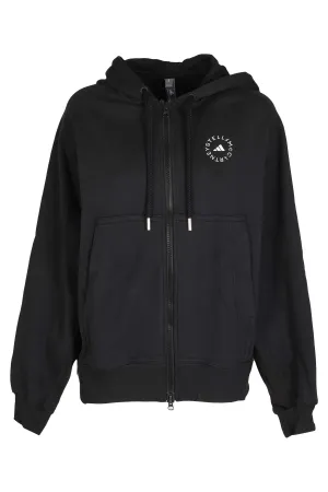 Adidas By Stella McCartney Logo Printed Zipped Hoodie