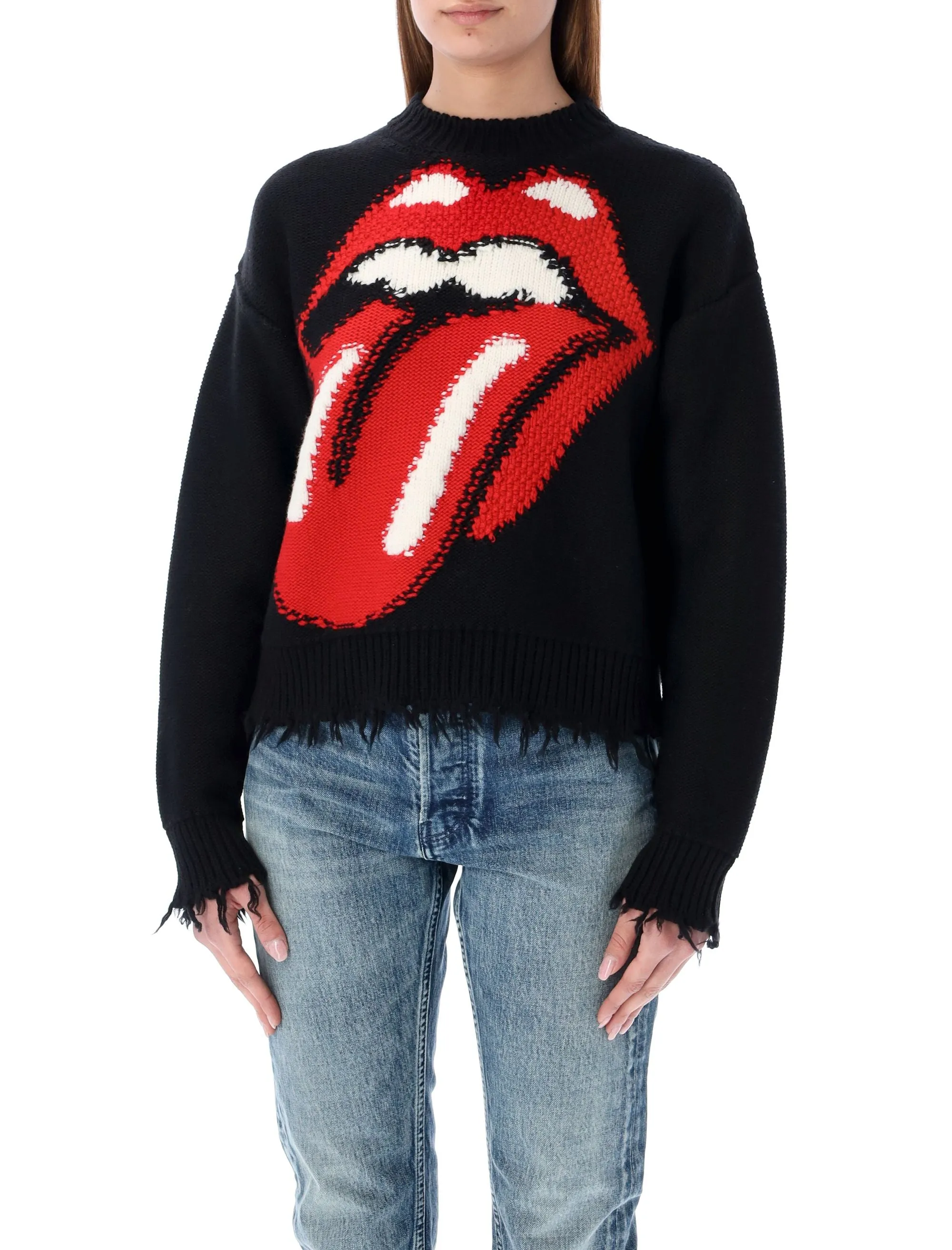 Alanui Lip Intarsia Knit Jumper
