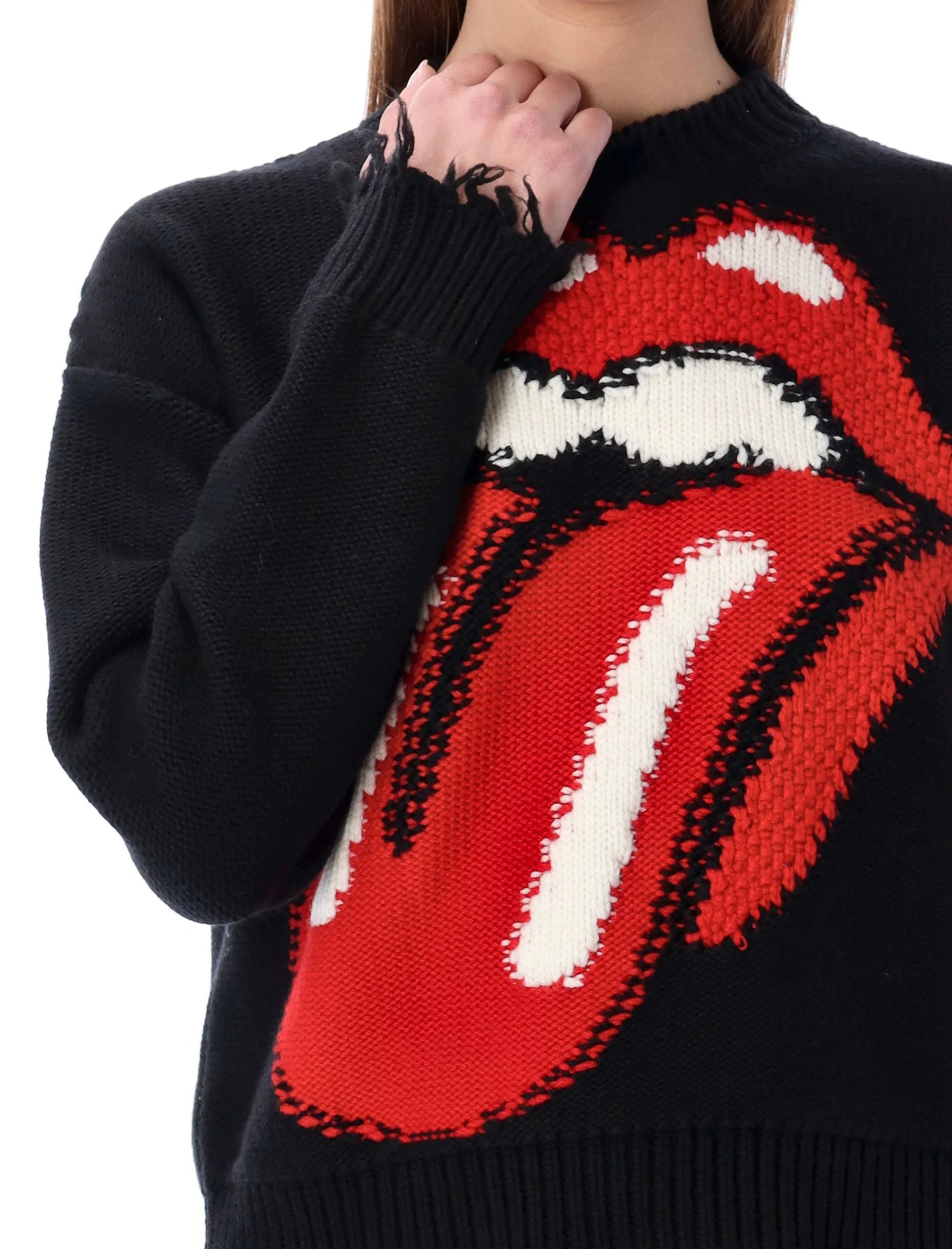 Alanui Lip Intarsia Knit Jumper