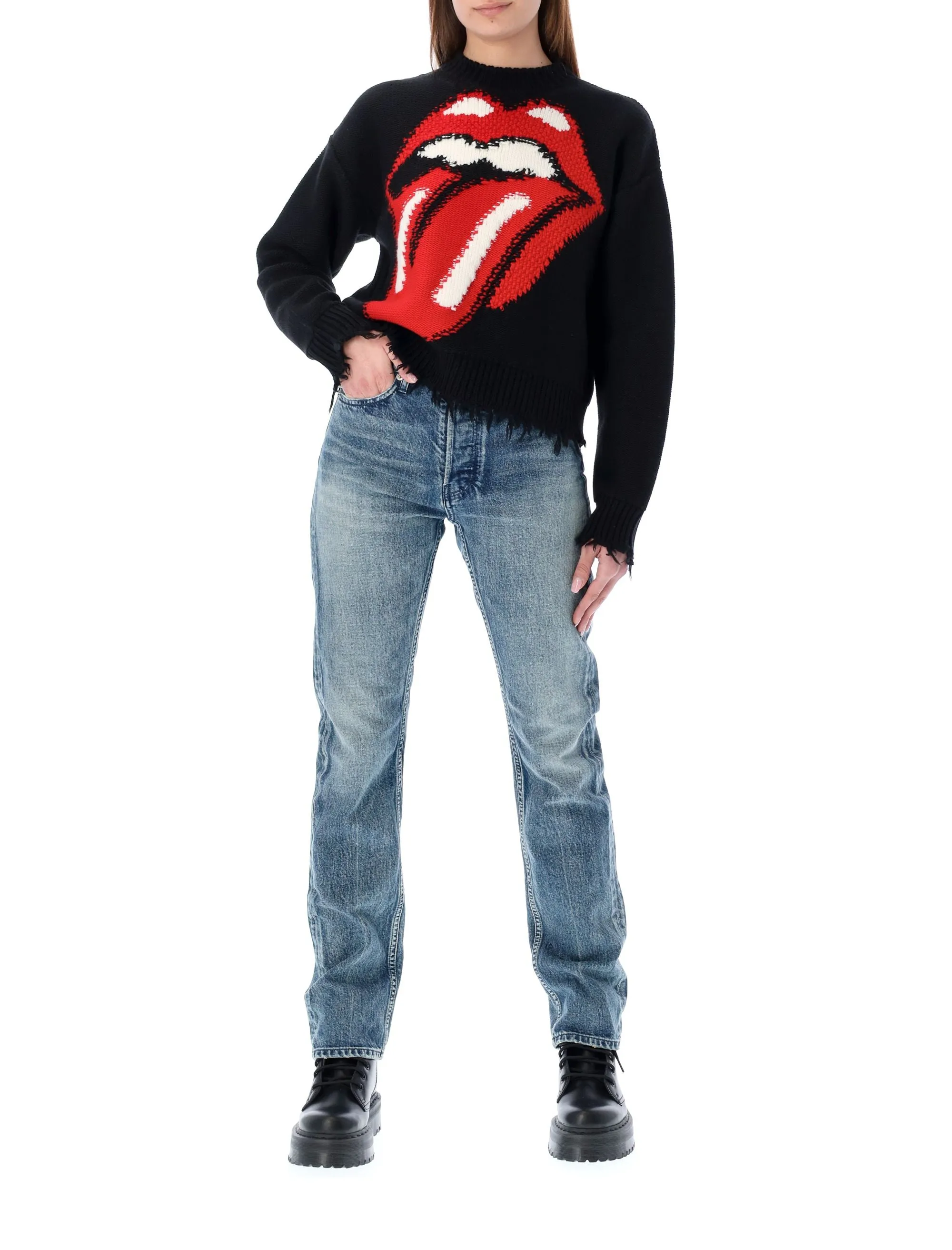 Alanui Lip Intarsia Knit Jumper