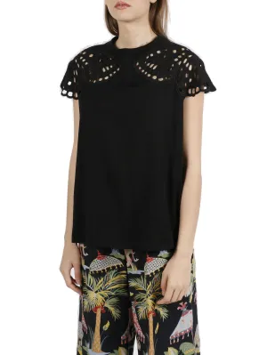 Alberta Ferretti Cut-Out Shoulder T-Shirt