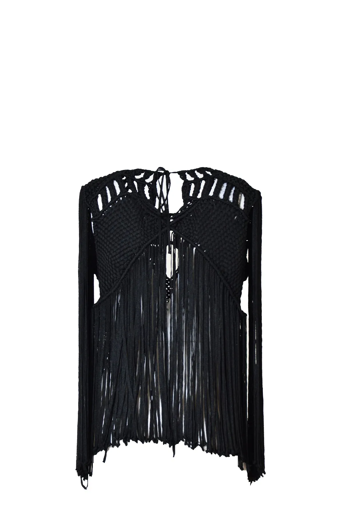 Alberta Ferretti Fringed Crewneck Top
