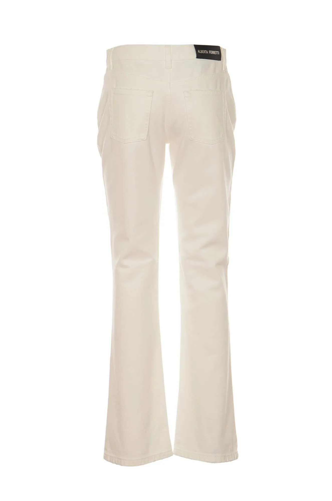 Alberta Ferretti Logo Patch Slim Fit Pants