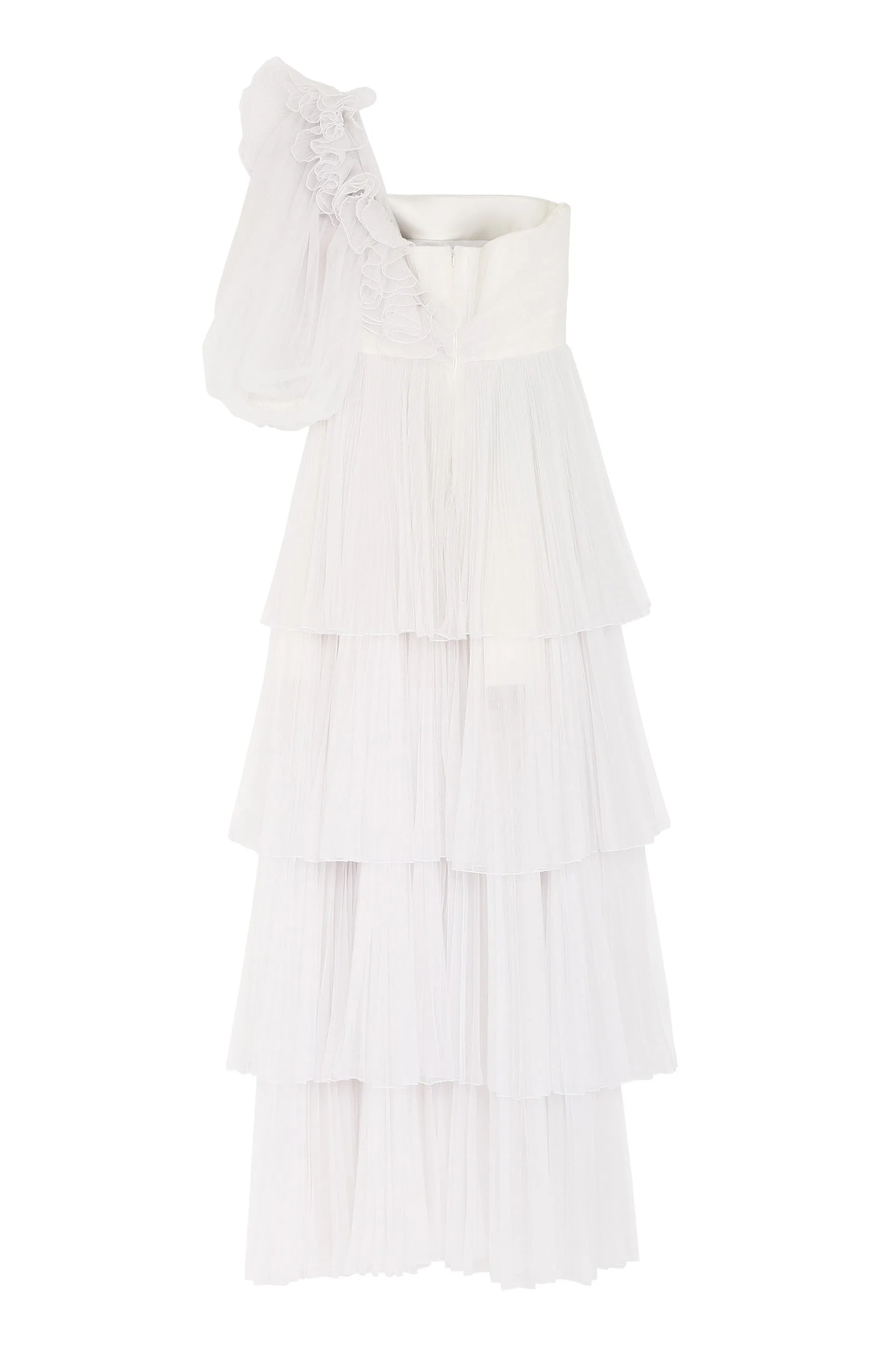 Alberta Ferretti Pleated Tulle Dress
