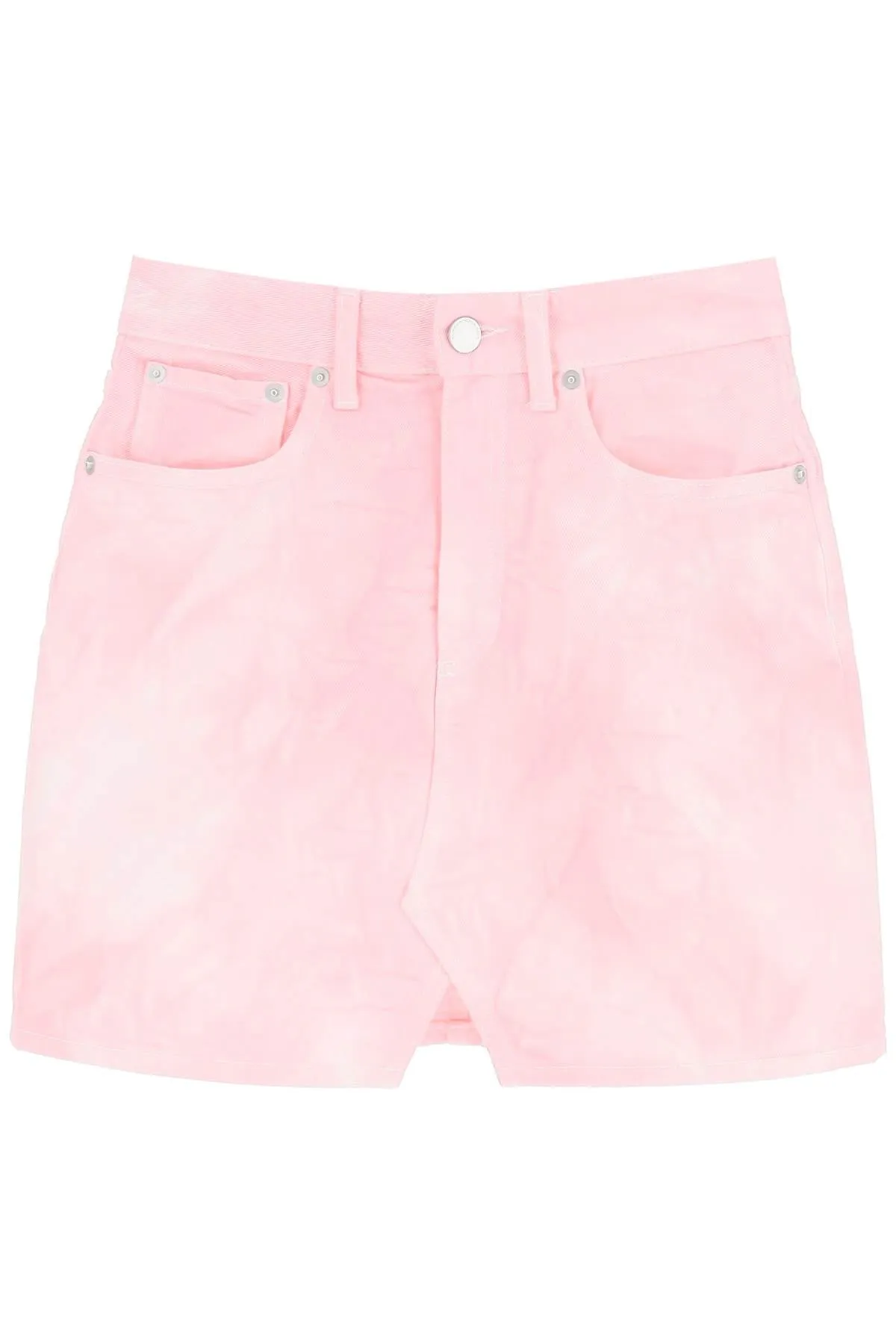 Alessandra Rich Bleached Denim Mini Skirt