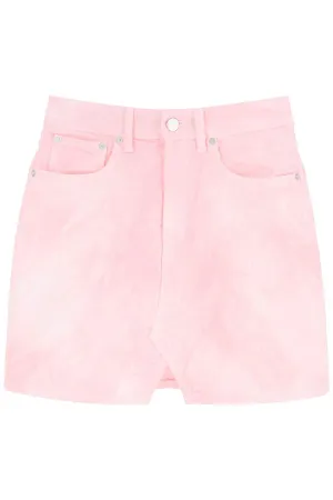 Alessandra Rich Bleached Denim Mini Skirt