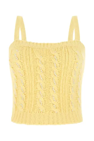 Alessandra Rich Braided Sleeveless Knit Top