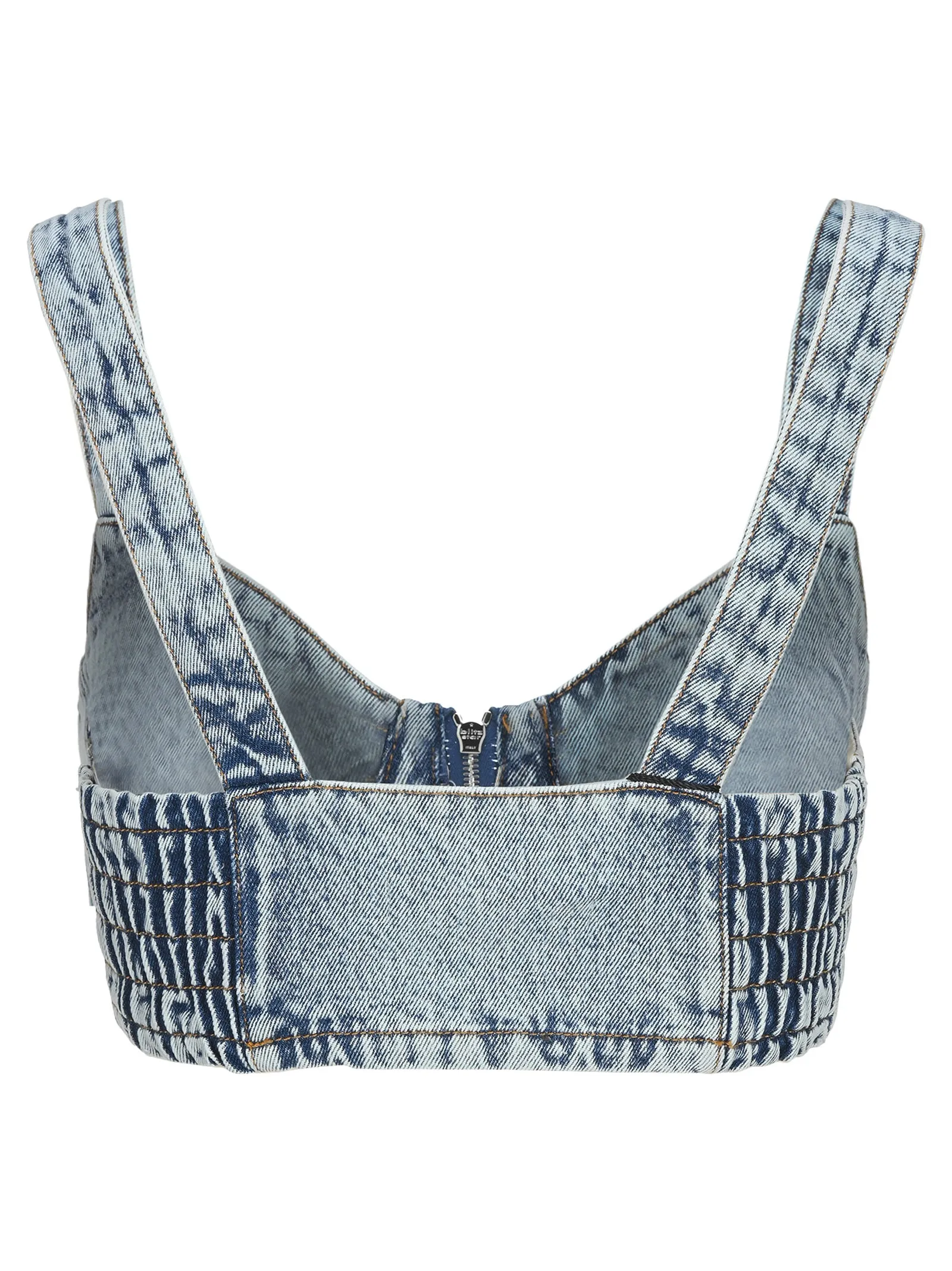 Alessandra Rich Crystal-Embellished Bustier Top