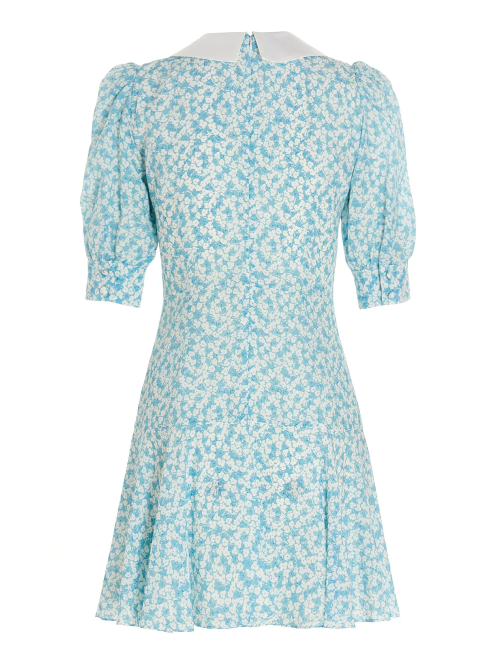 Alessandra Rich Flower Print Mini Dress