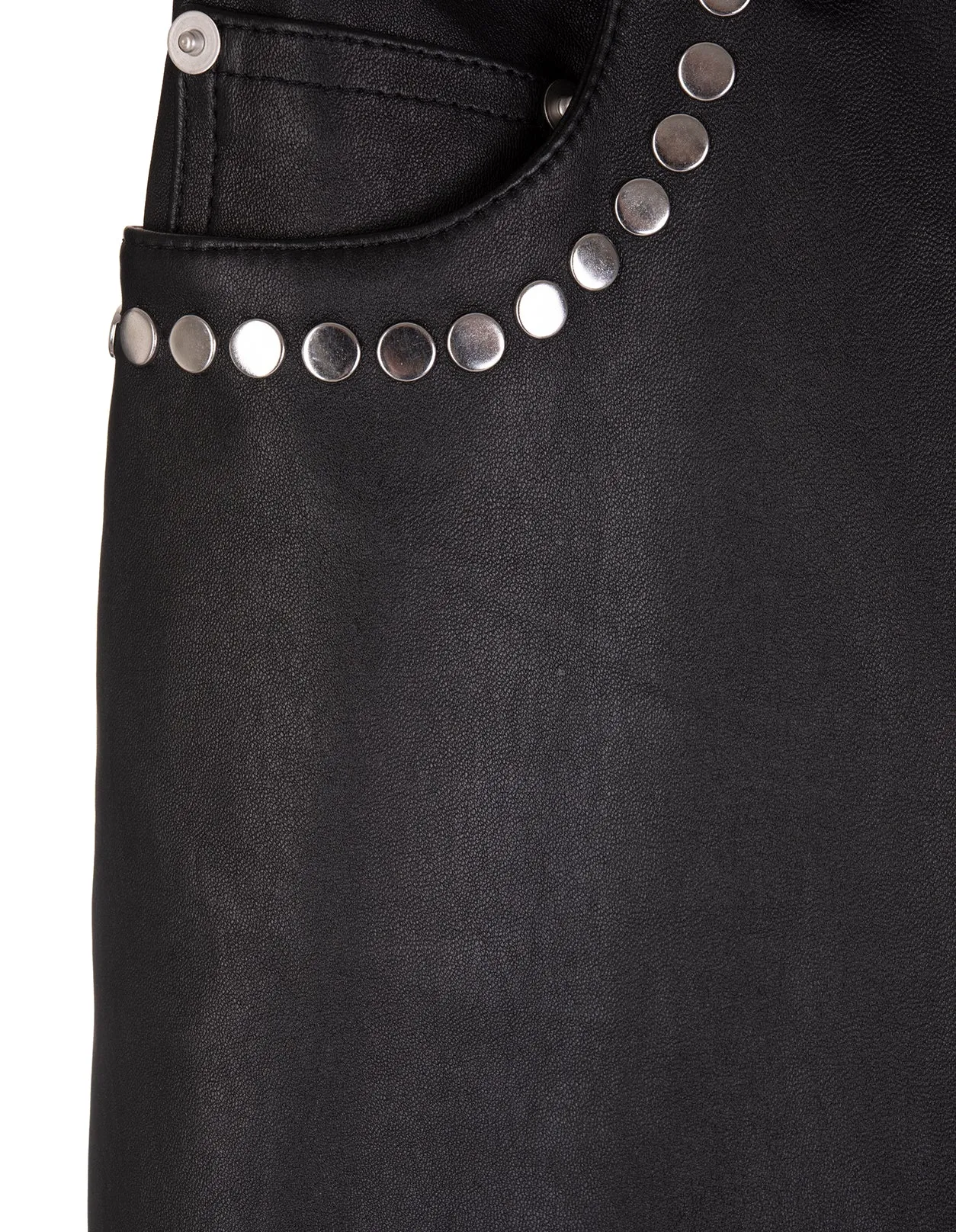 Alessandra Rich Studded Slim-Fit Leather Pants