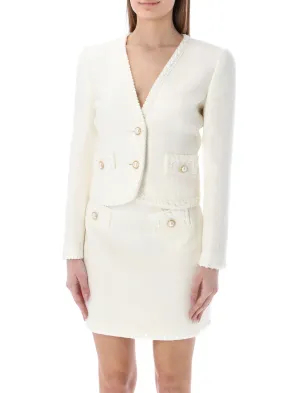 Alessandra Rich Trim Detailed Tweed Jacket