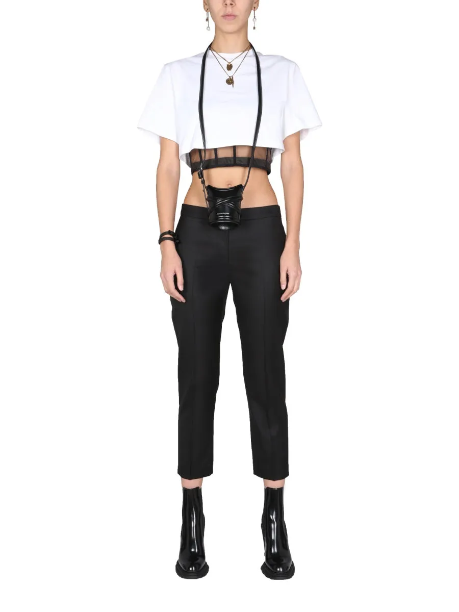 Alexander McQueen Cropped Straight Leg Trousers