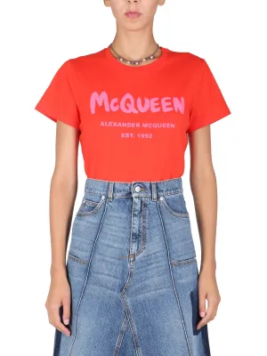 Alexander McQueen Graffiti Logo T-Shirt