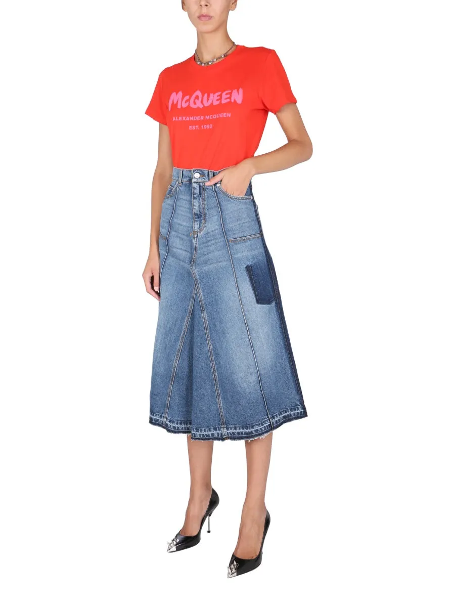 Alexander McQueen Graffiti Logo T-Shirt