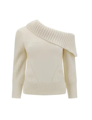 Alexander McQueen One-Shoulder Knit Jumper