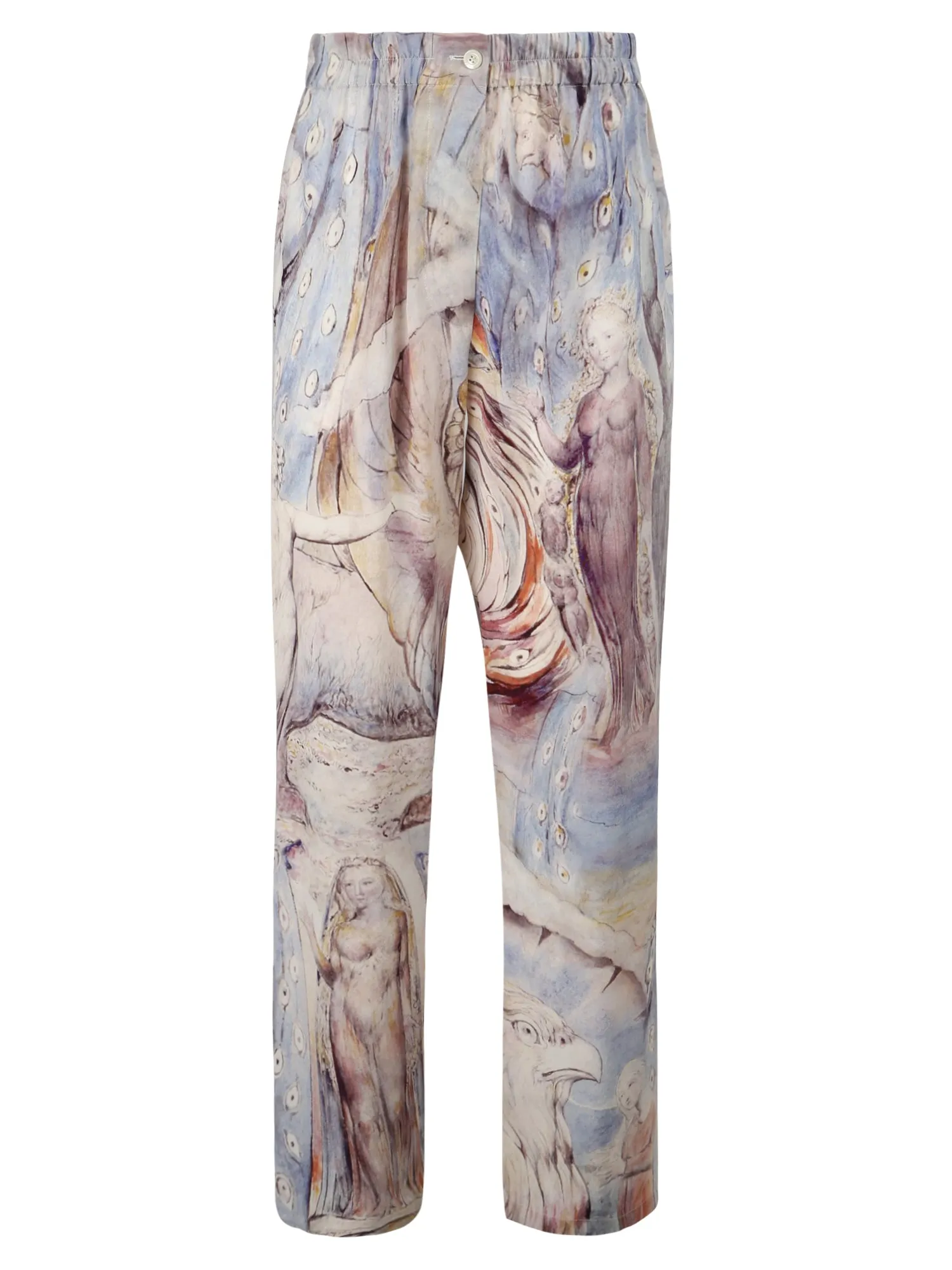 Alexander McQueen Painterly Printed Straight Leg Trousers