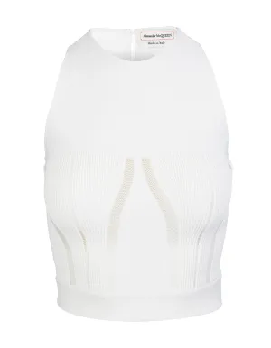 Alexander McQueen Panelled Ribbed Tank Top