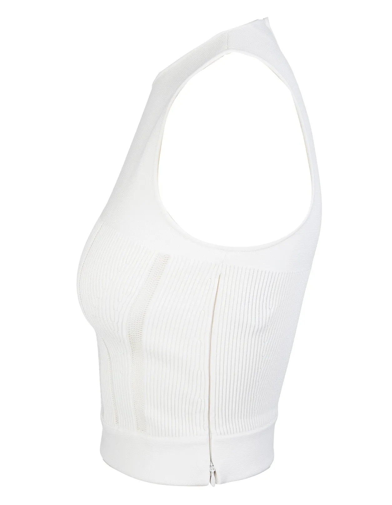 Alexander McQueen Panelled Ribbed Tank Top
