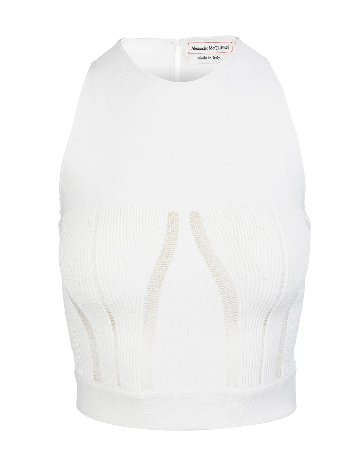 Alexander McQueen Panelled Ribbed Tank Top