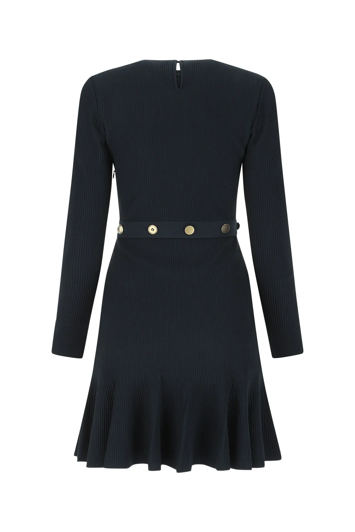 Alexander McQueen Pleated Ribbed Knit Dress