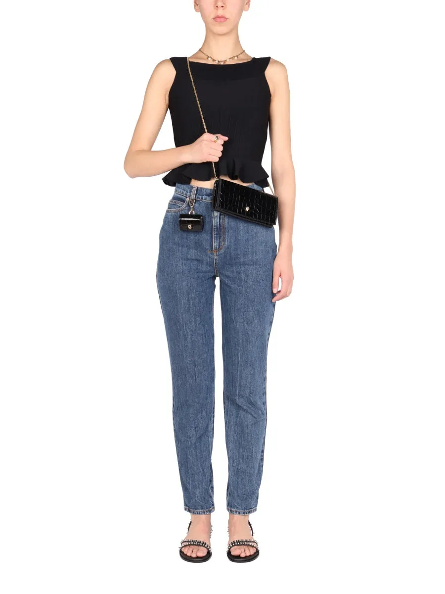 Alexander McQueen Ruffled Bottom Cropped Knitted Top