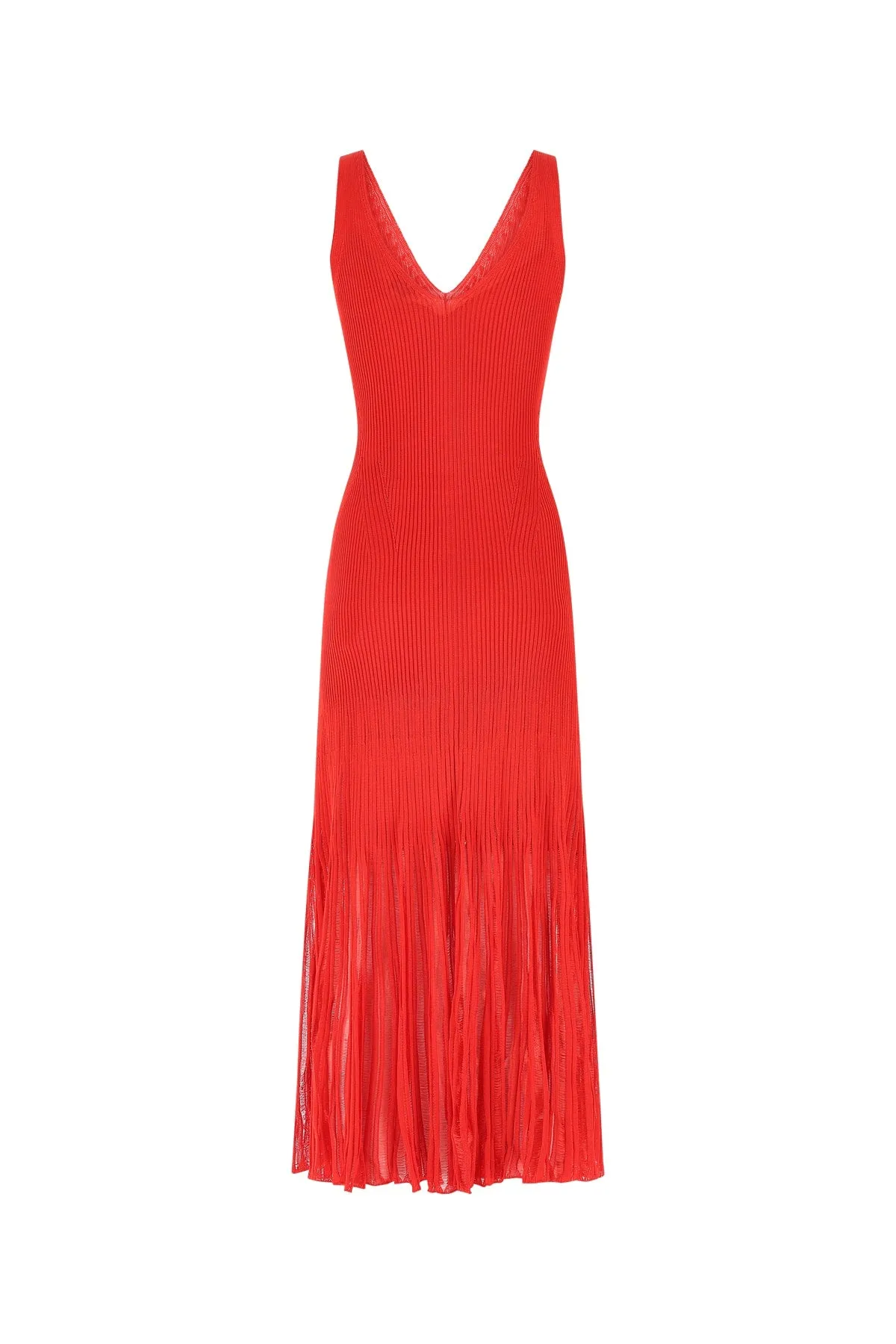Alexander McQueen Sleeveless Knitted Midi Dress